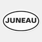 FOUR Juneau, Alaska Ovale Sticker (Voorkant)
