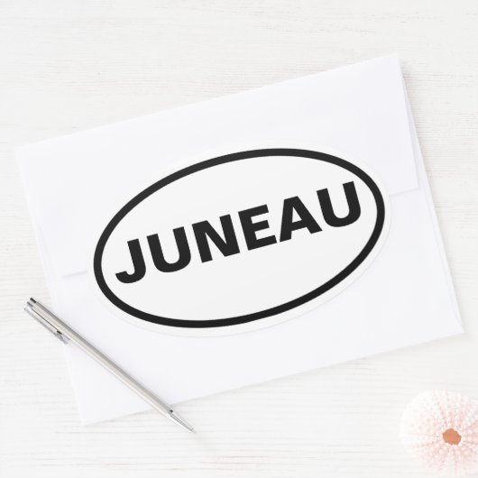 FOUR Juneau, Alaska Ovale Sticker (Envelop)