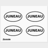 FOUR Juneau, Alaska Ovale Sticker (Vel)