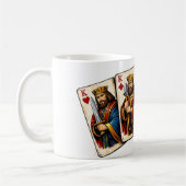 Four Kings Playing Cards Design Koffiemok (Links)