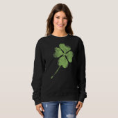 Four leaf c Irish lucky green Ireland St Patricks  Trui (Voorkant volledig)