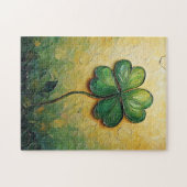 Four Leaf Clover Digitale olieverfschilderij Legpuzzel (Horizontaal)