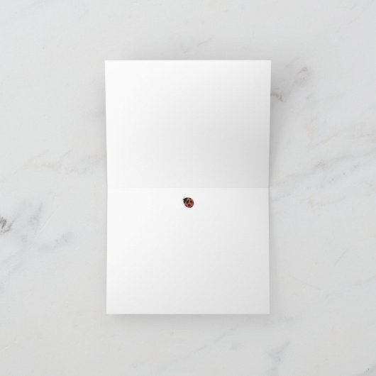 Four Leaf Clover en Ladybug_St. Patrick's Day Kaart (Binnen)