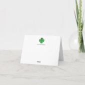 Four Leaf Clover en Ladybug_St. Patrick's Day Kaart (Achterkant)