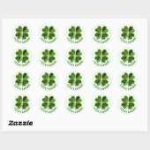 Four Leaf Clover Gepersonaliseerde Bericht Sticker (Vel)