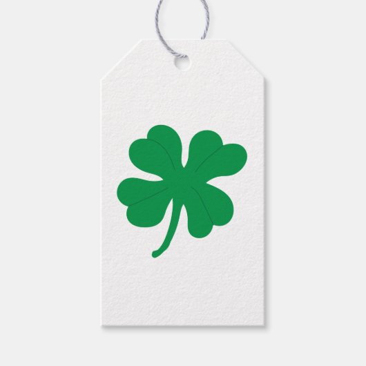 Four Leaf Clover Gift Label Cadeaulabel (Voorkant)