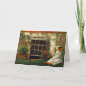 Four Leaf Clover Girl Winslow Homer Notitiekaartje (Voorkant)