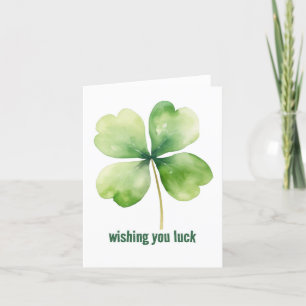 Four-Leaf Clover "Good Luck" Note Kaart