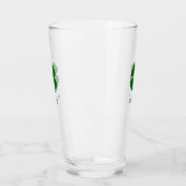 Four Leaf Clover Green Iers gepersonaliseerd bier Glas (Links)