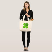 Four Leaf Clover Het museum Zazzle Gifts Grote Tote Bag (Voorkant (model))