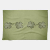 Four Leaf Clover Irish Green Design Theedoek (Horizontaal)