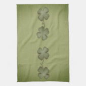 Four Leaf Clover Irish Green Design Theedoek (Verticaal)
