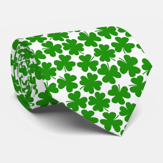 Four Leaf Clover Neck Tie Stropdas (Opgerold)