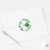 Four Leaf Clover, Shamrock, St. Patrick's Day Ronde Sticker (Envelop)