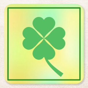 Four Leaf Clover St. Patrick's Day Design-87906 Kartonnen Onderzetters