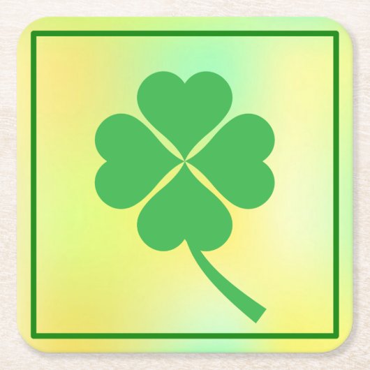 Four Leaf Clover St. Patrick's Day Design-87906 Kartonnen Onderzetters (Voorkant)