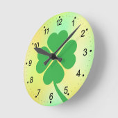 Four Leaf Clover St. Patrick's Day Design-87906 Ronde Klok (Hoek)