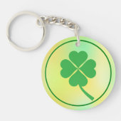 Four Leaf Clover St. Patrick's Day Design-87906 Sleutelhanger (Voorkant)