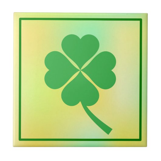 Four Leaf Clover St. Patrick's Day Design-87906 Tegeltje (Voorkant)