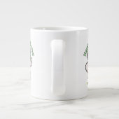 Four Leaf Clover St Patrick's Day Foto Grote Koffiekop (Achterkant)