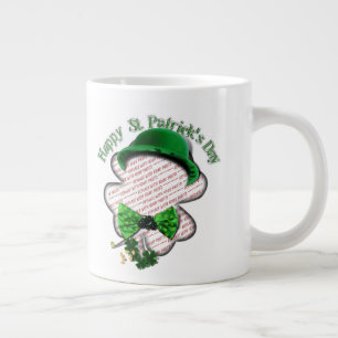Four Leaf Clover St Patrick's Day Foto Grote Koffiekop
