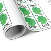 Four Leaf Clover St Patricks Day Four Leaf Clover Cadeaupapier (Rol Hoek)