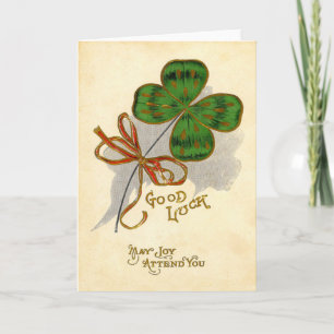 Four Leaf Clover St Patrick's Day Kaart