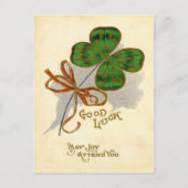 Four Leaf Clover St Patrick's Day Kaart (Voorkant)