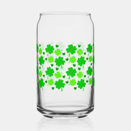 Four Leaf Clover St. Patrick's Day kan glas wikkel
