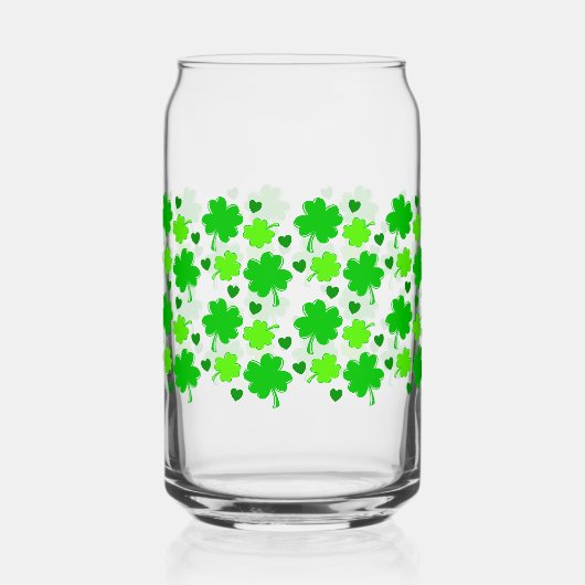 Four Leaf Clover St. Patrick's Day kan glas wikkel (Voorkant)