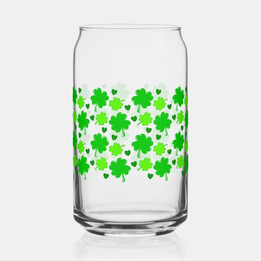 Four Leaf Clover St. Patrick's Day kan glas wikkel (Achterkant)