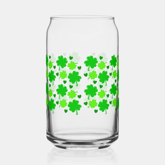 Four Leaf Clover St. Patrick's Day kan glas wikkel (Rechts)