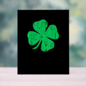 Four Leaf Clover T-shirt Saint Patrick Day Acryl Bord (Neutraal)