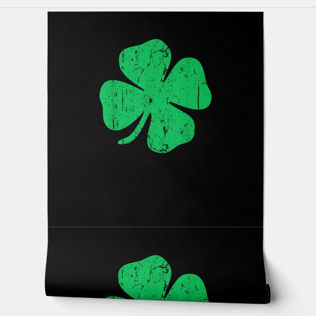 Four Leaf Clover T-shirt  Saint Patrick Day Behang (Afrollen)