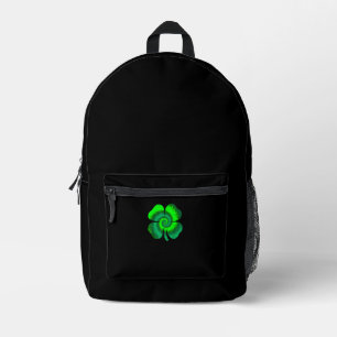 Four Leaf Clover Tie Dye St Patrick's Day Lucky Sh Bedrukte Rugzak