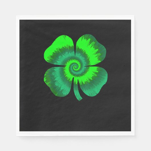 Four Leaf Clover Tie Dye St Patrick's Day Lucky Sh Servet (Voorkant)