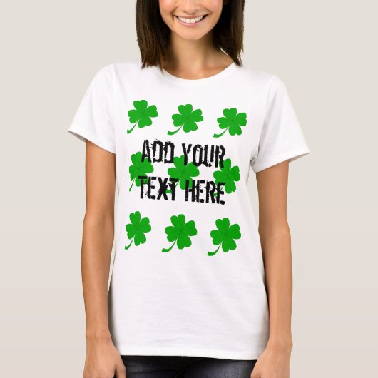 Four Leaf Clovers Custom Vrouwen T-shirt (Voorkant)