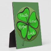 Four-Leaf Clovers-Faith Love Hope Luck - Bible Fotoplaat (Zijkant)