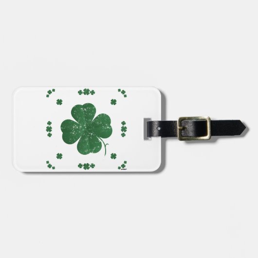 Four Leaf Clovers - stijl Bagagelabel (Voorkant horizontaal)