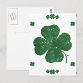 Four Leaf Clovers - stijl Briefkaart (Voorkant / Achterkant)