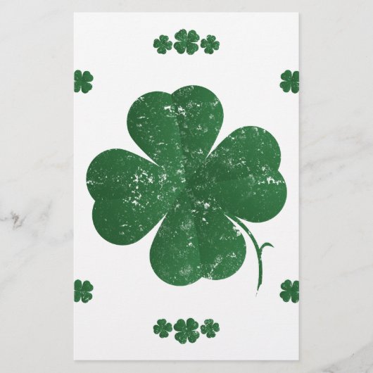 Four Leaf Clovers - stijl Briefpapier (Voorkant)