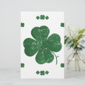 Four Leaf Clovers - stijl Briefpapier (Staand voorkant)