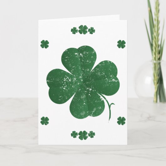 Four Leaf Clovers - stijl Kaart (Voorkant)