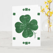 Four Leaf Clovers - stijl Kaart (Gele Bloem)
