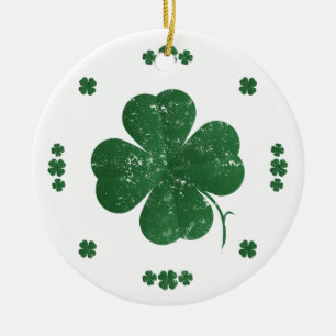 Four Leaf Clovers - stijl Keramisch Ornament