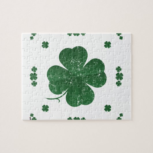 Four Leaf Clovers -  stijl Legpuzzel (Horizontaal)