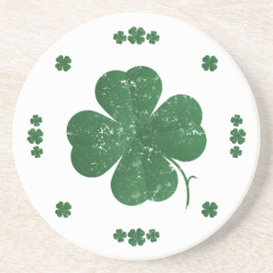Four Leaf Clovers - stijl Zandsteen Onderzetter