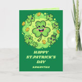 Four-Leaf Fun St. Patrick’s Day Card Kaart (Voorkant)