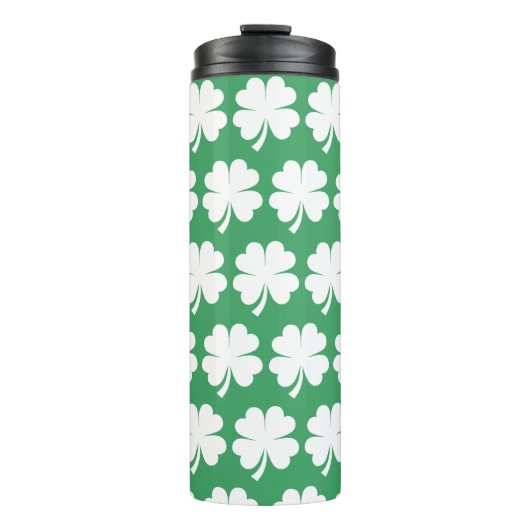 Four Leaf Lucky Clover Saint Patrick's Day Thermosbeker (Voorkant)