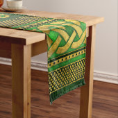 Four-leaf Lucky Clover Shamrock Ornament Korte Tafelloper (Voorbeeld)